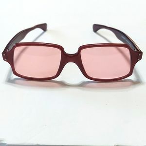 NWOT X Creation Cherry Blush Square Frame Rose Blush Lens Unisex Sunglasses